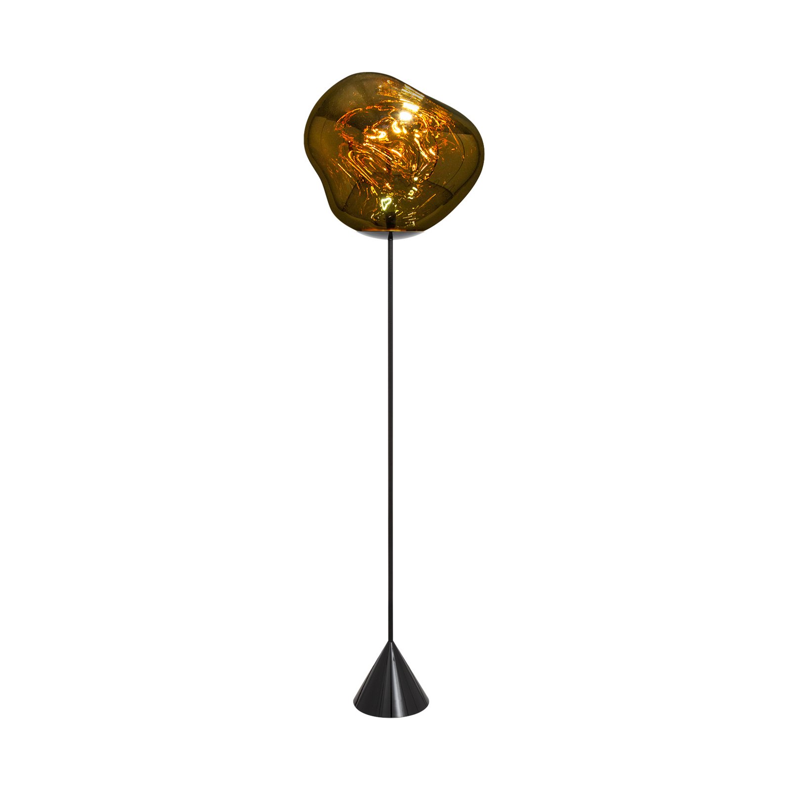 Tom Dixon LED floor lamp Melt Cone Slim gold-coloured, power supply unit