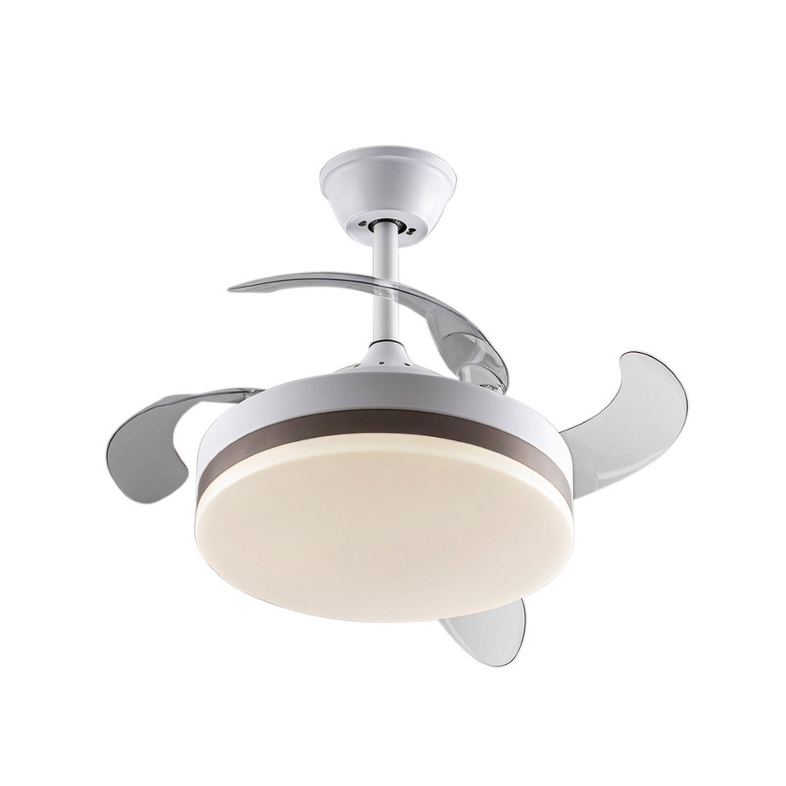 LED stropni ventilator Vento bel/bronz/dim, Ø 90 cm tih