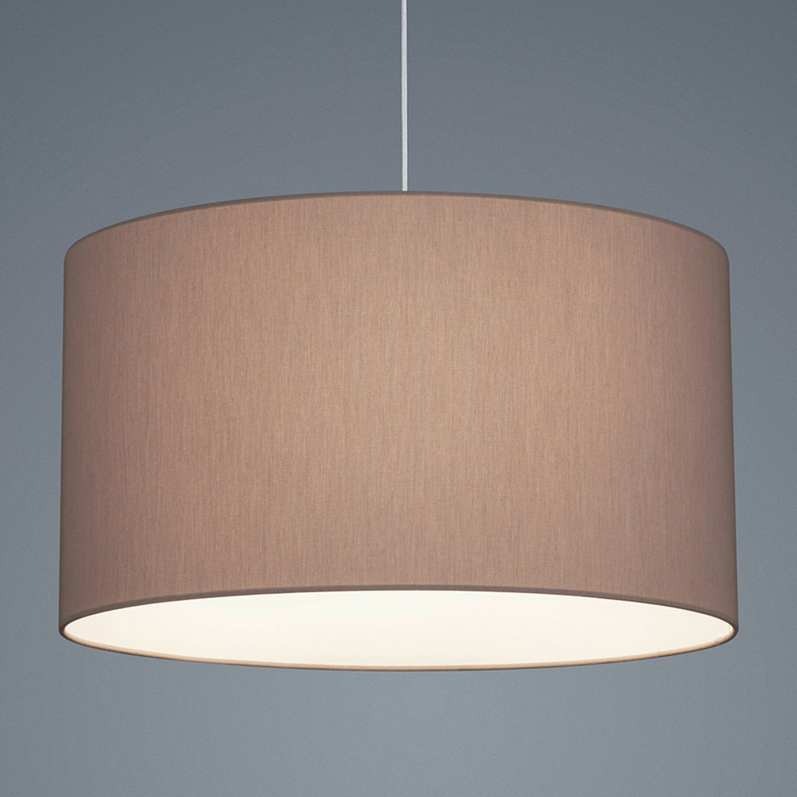 Helestra Certo lampă pendul cilindru 1 bec mocca - Camera de zi / sufragerie - modern - mocca crom - Țesătură / Textil