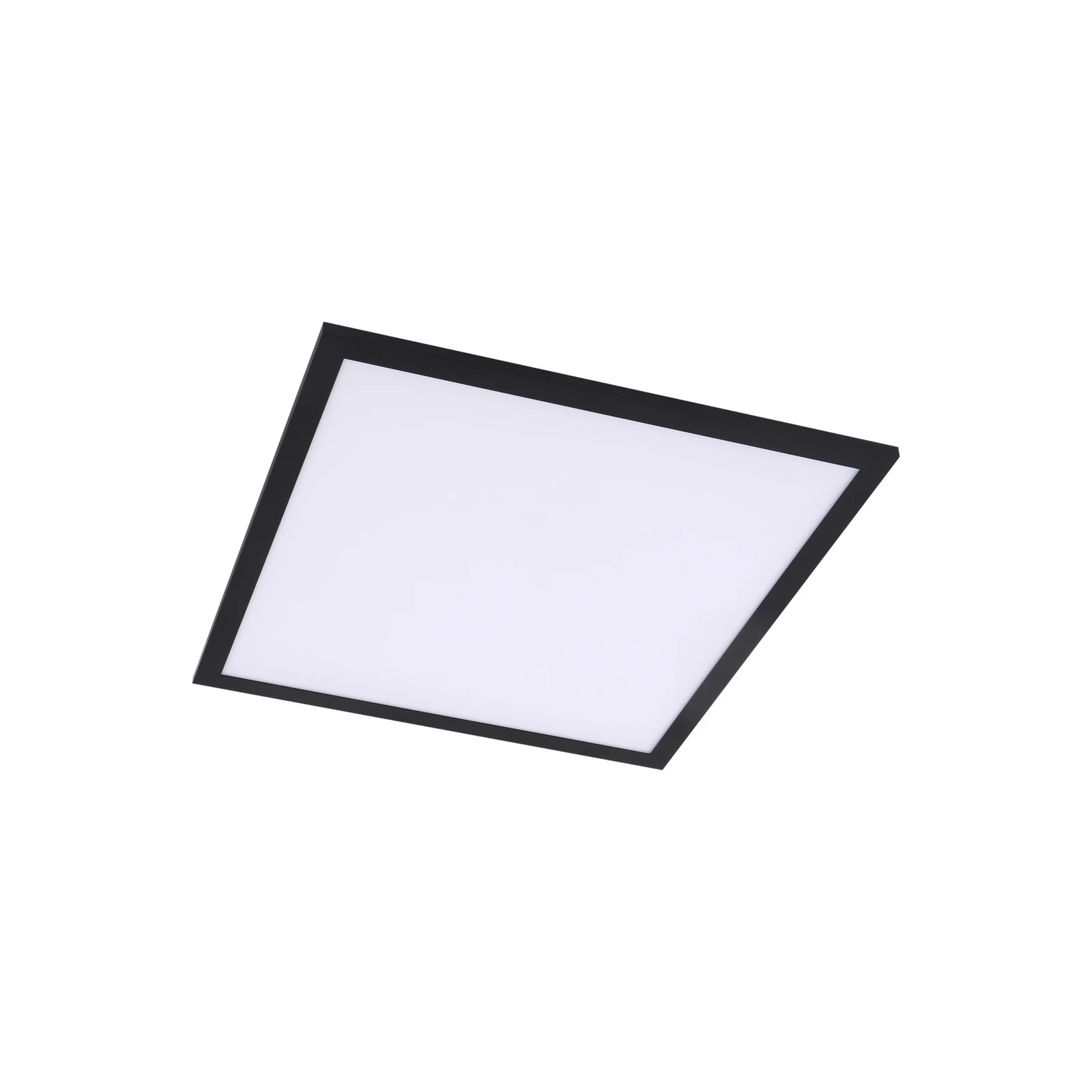 Lindby LED panel Enhife, fekete, 40 x 40 cm, fém, 4,000K