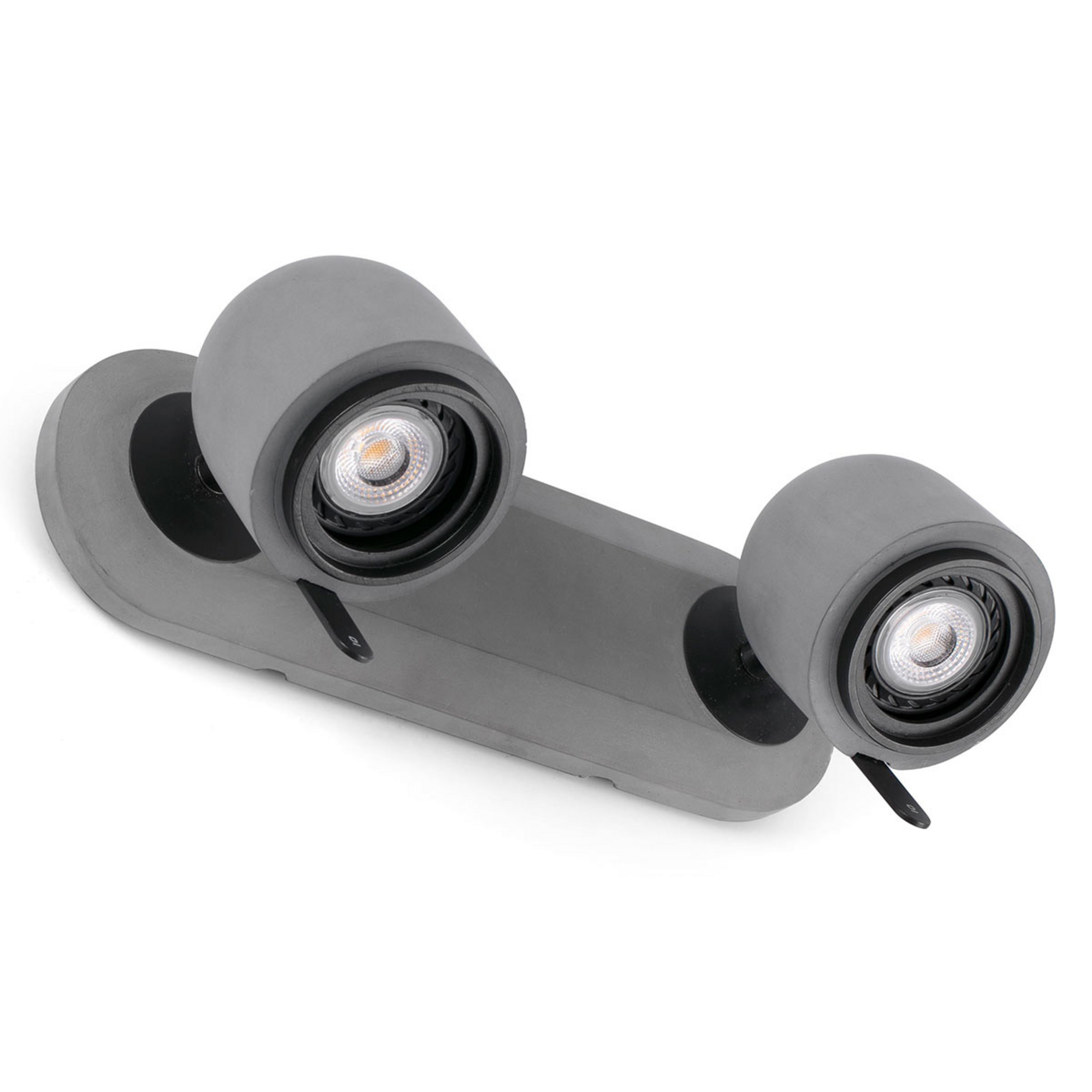 Μοντέρνος προβολέας τοίχου από μπετόν Stone, 2-φωτός.