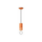 PI pendant light, cylindrical, Ø 8 cm orange