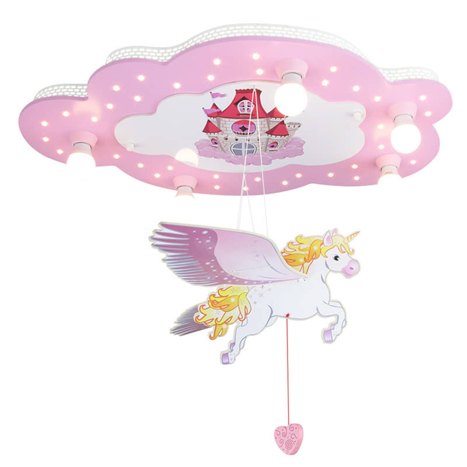 Kinder-Deckenleuchte Schloss mit Einhorn