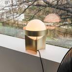 Lampa stołowa Tala Loop Large, aluminium, kula LED, złoty