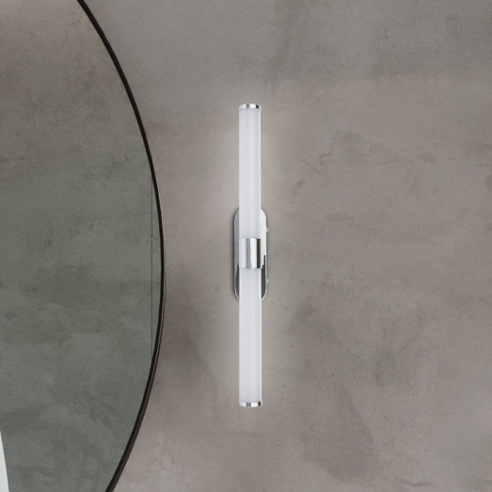 Briloner Applique murale LED Runt, chrome, 4 000 K, IP44, longueur 40 cm