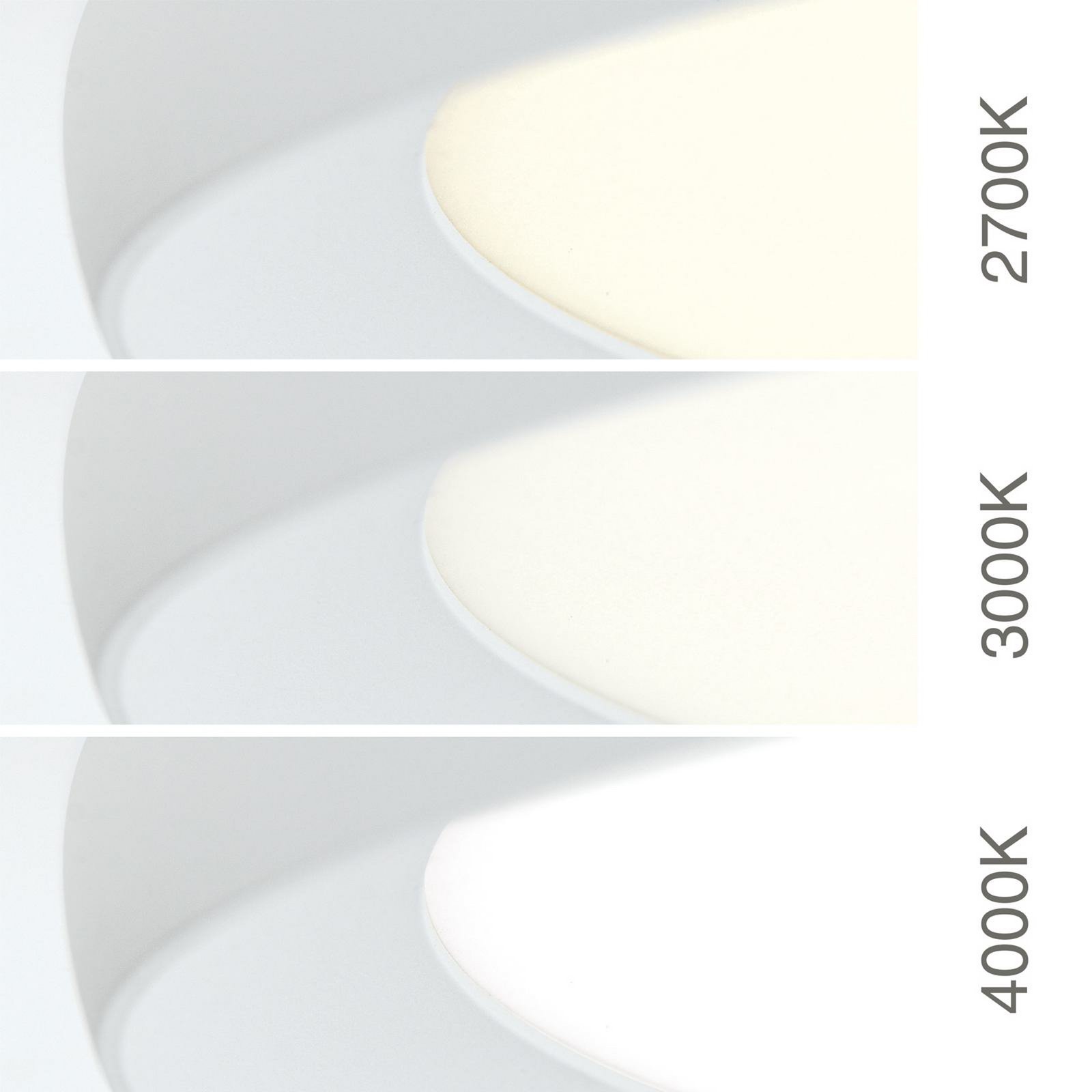 Candeeiro de teto LED Kant, Ø 60 cm, branco, CCT, metal/plástico Candeeiro de teto LED Kant, Ø 60 cm, branco, CCT, metal/plástico