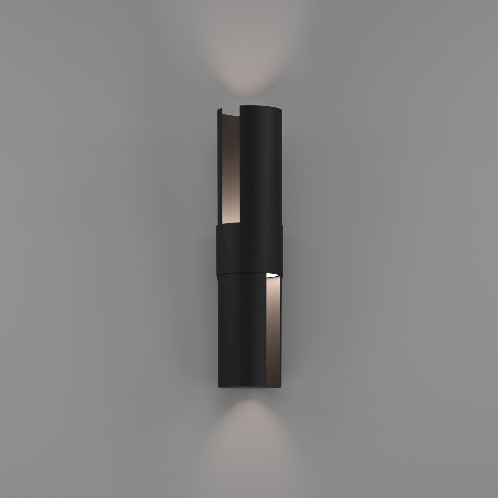 Montelauro LED vanjska zidna svjetiljka, crna, visina 32 cm, metalna