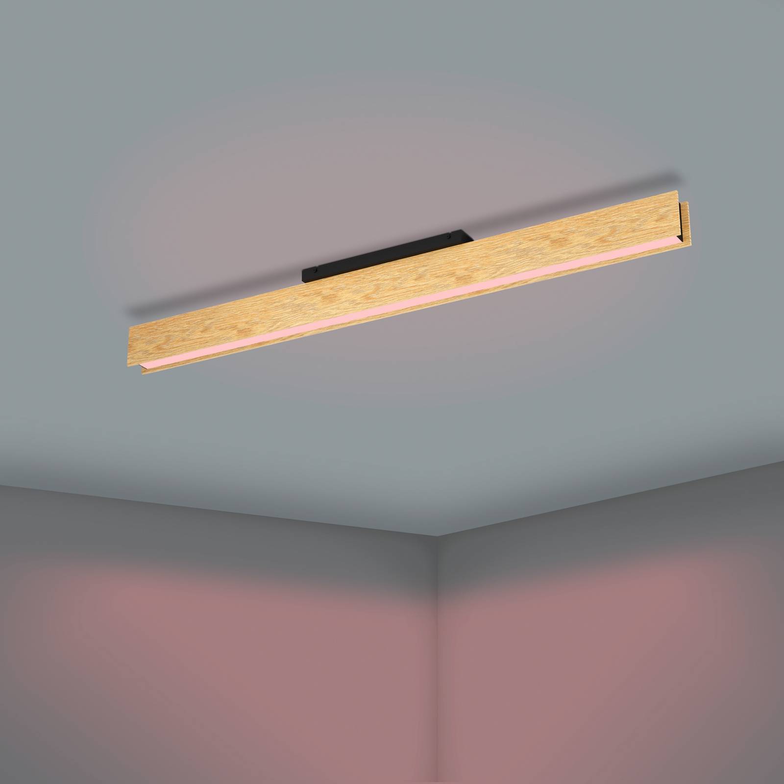 Inteligentna lampa sufitowa LED Anchorena-Z, długość 123 cm, RGB CCT