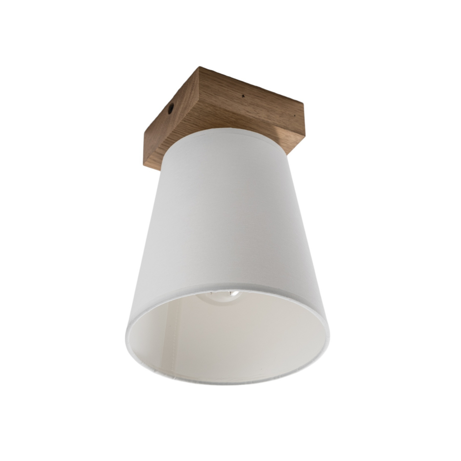 Envostar Risco ceiling lamp 1-bulb fabric shade white