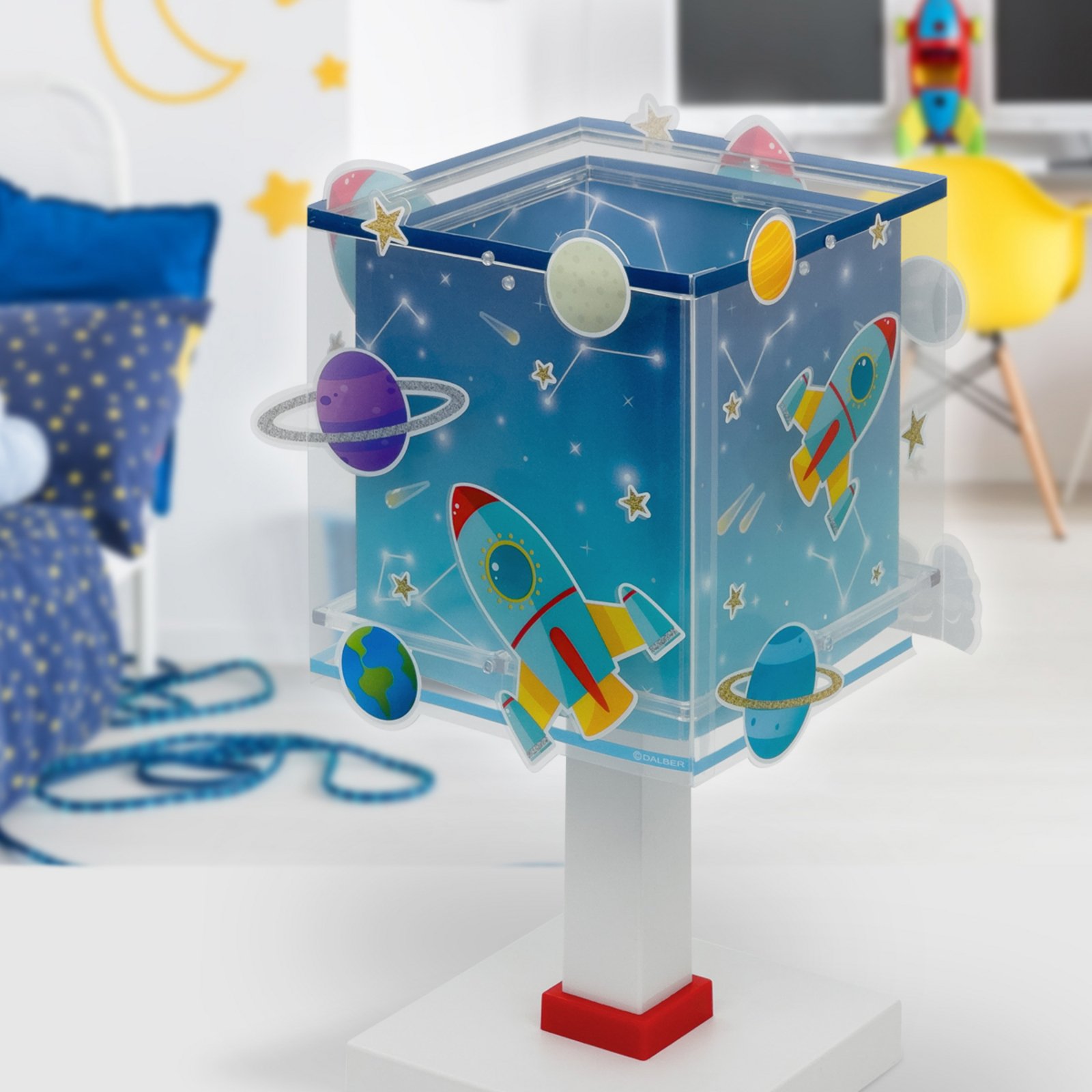 Lampada da tavolo per bambini Rocket, G4, larghezza 14 cm