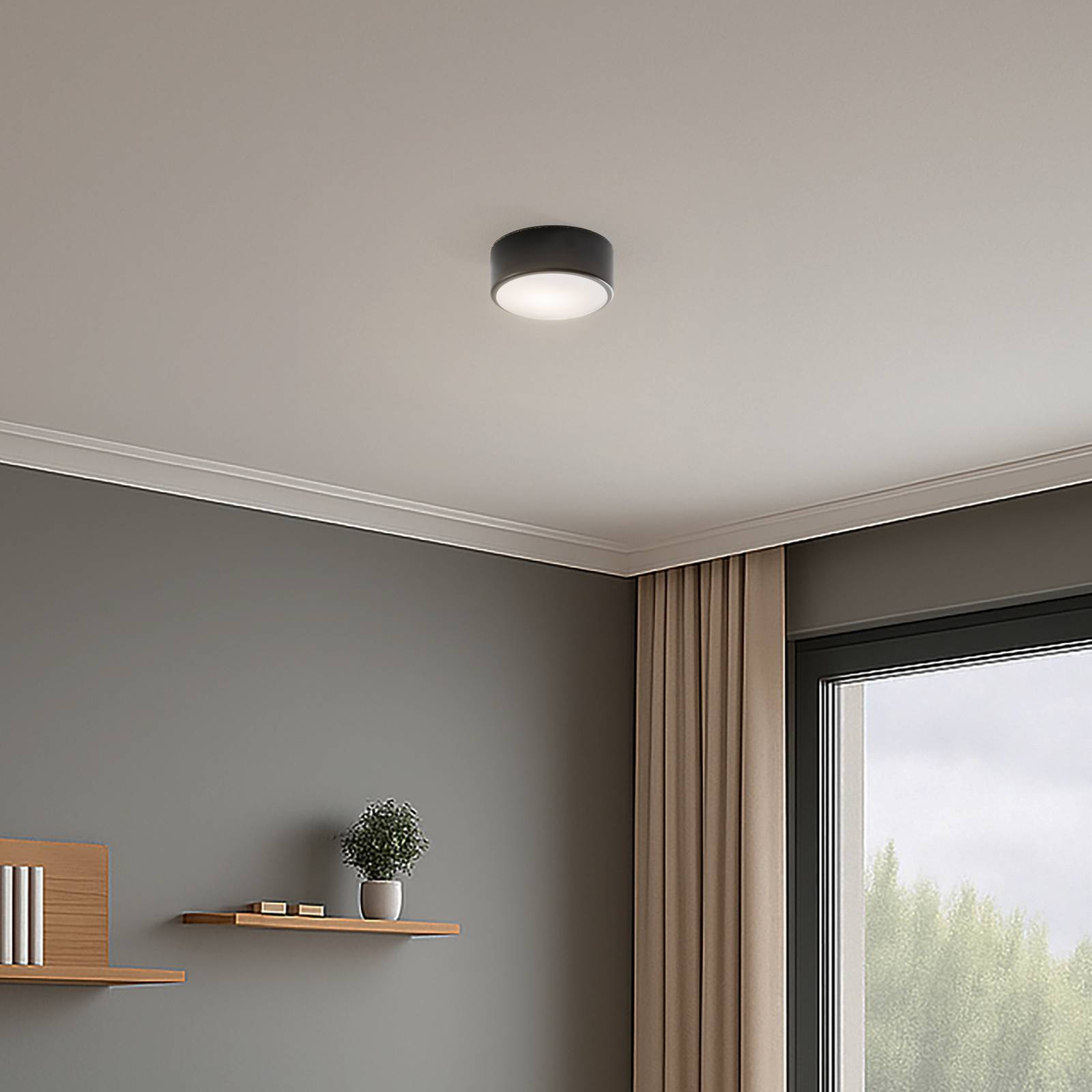 Deckenlampe Cleo 200, weiß, Sensor, IP20, Ø 20 cm, E27 günstig online kaufen