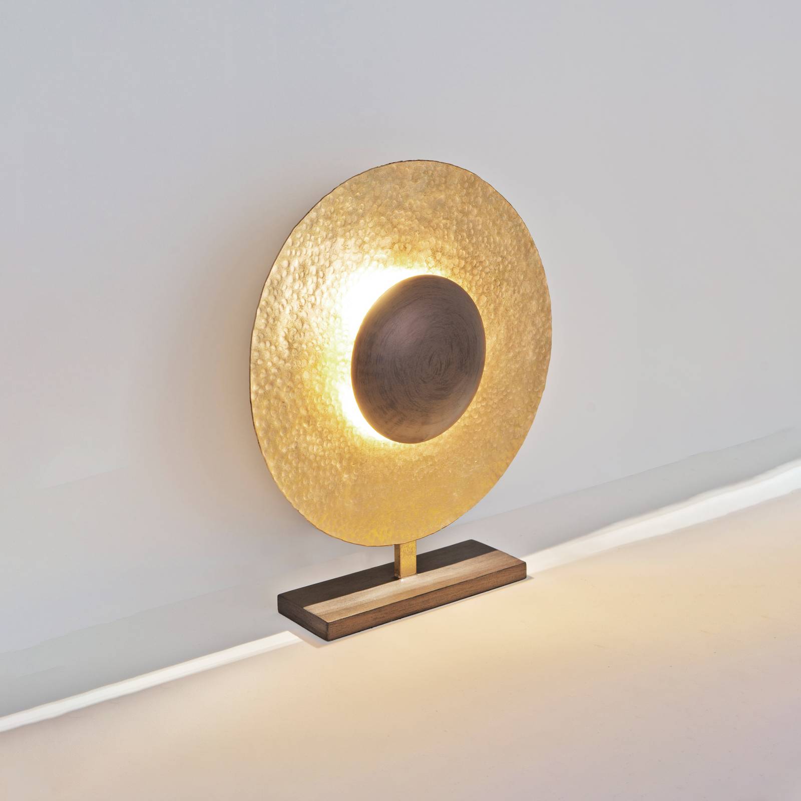 Holländer Lampe à poser Satellite 52 cm dorée/brune