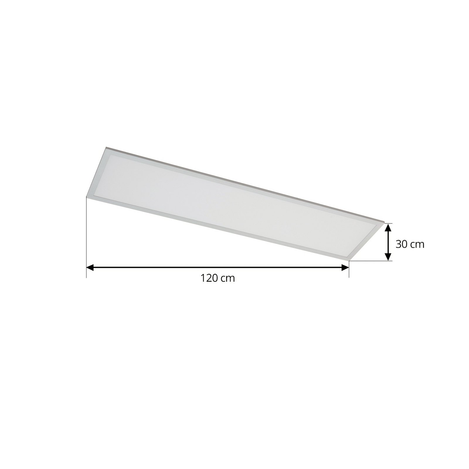 Arcchio LED paneel Lyndra, 120 cm, zilver, aluminium, dimbaar, CCT