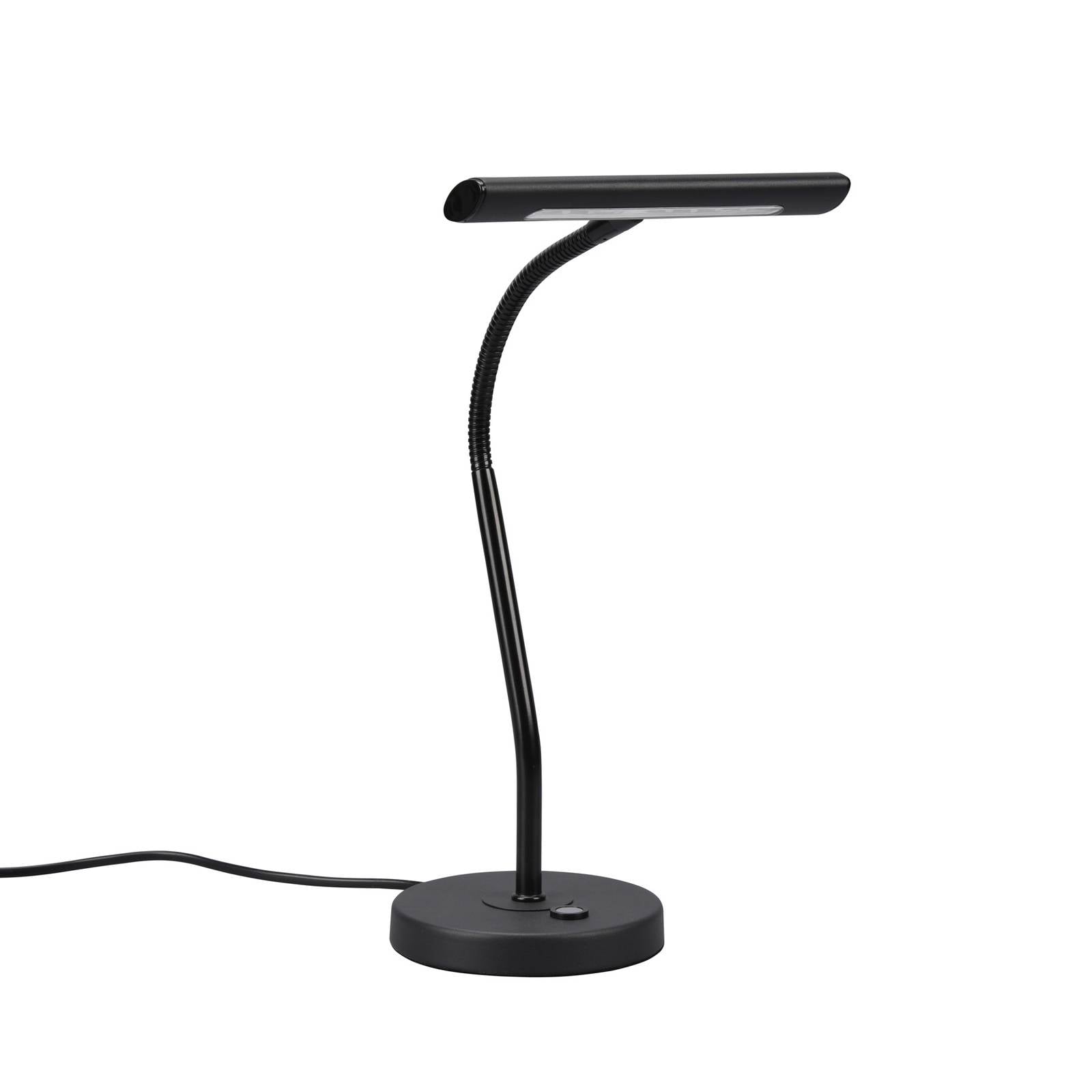 Tischleuchte Curtis mit Flexarm und Dimmer schwarz