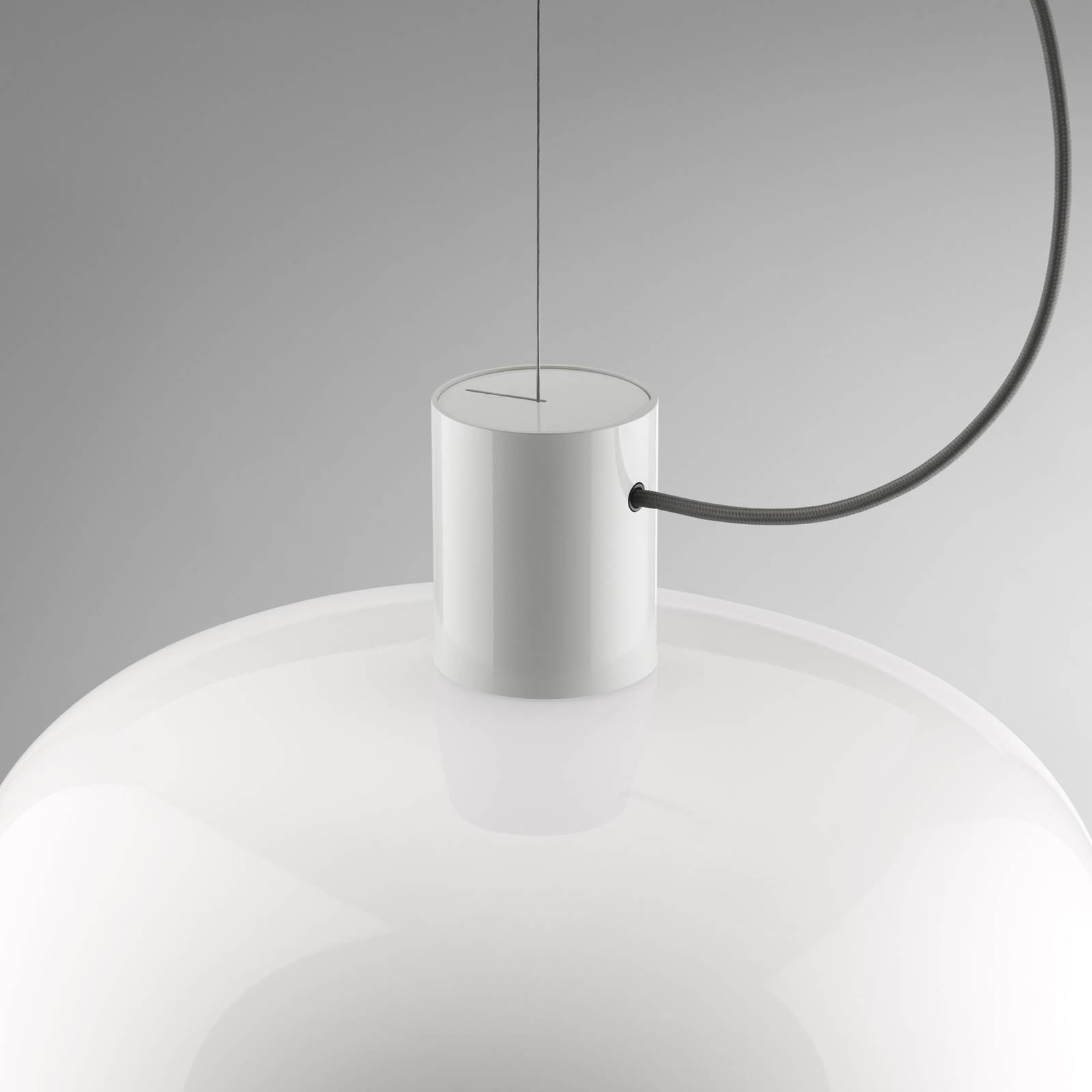 Lampa wisząca FLOS Bellhop Glass S2, biały, Ø 45 cm, szkło, E27