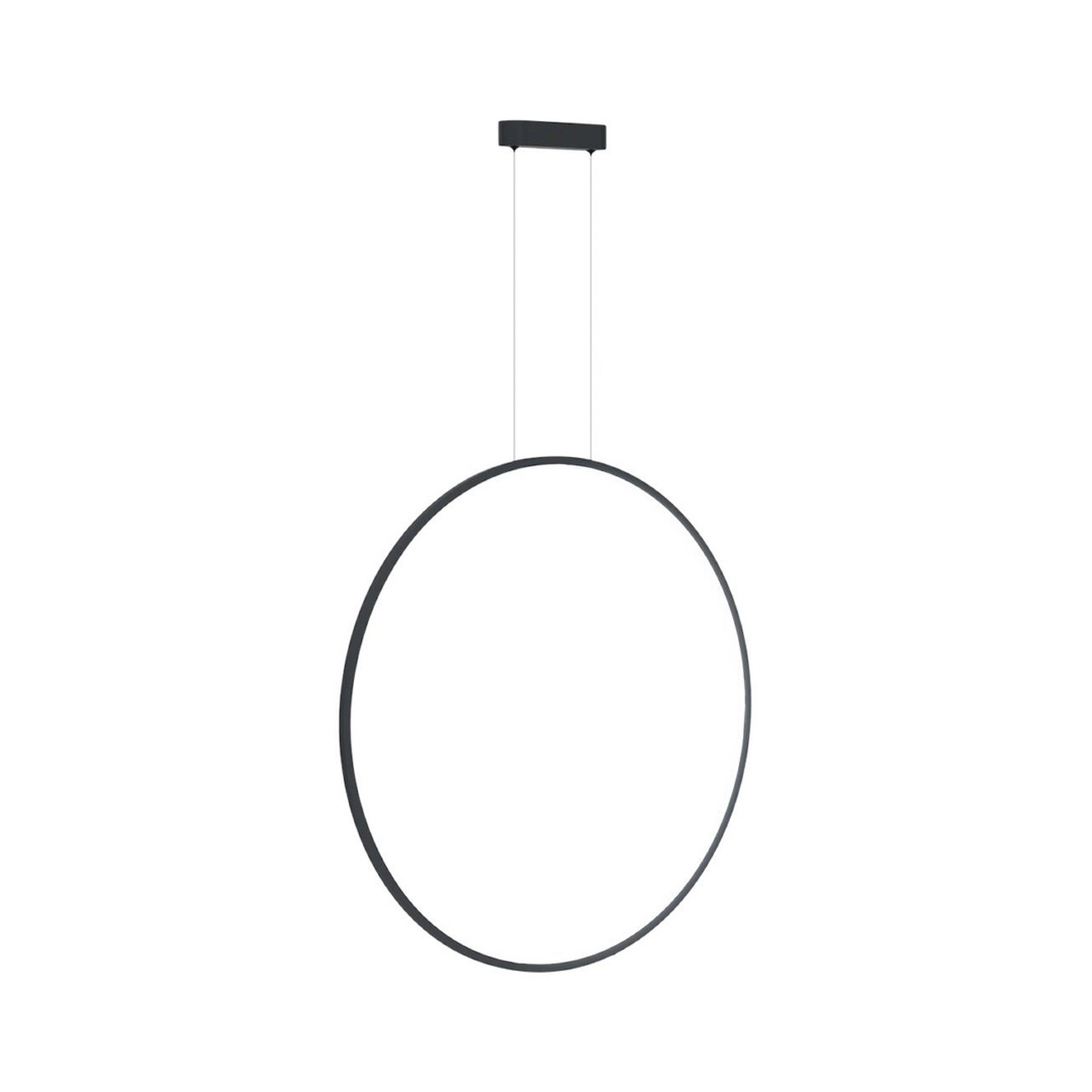 LED-Hängeleuchte Saturno vertikal, schwarz, Ø 80 cm, Metall