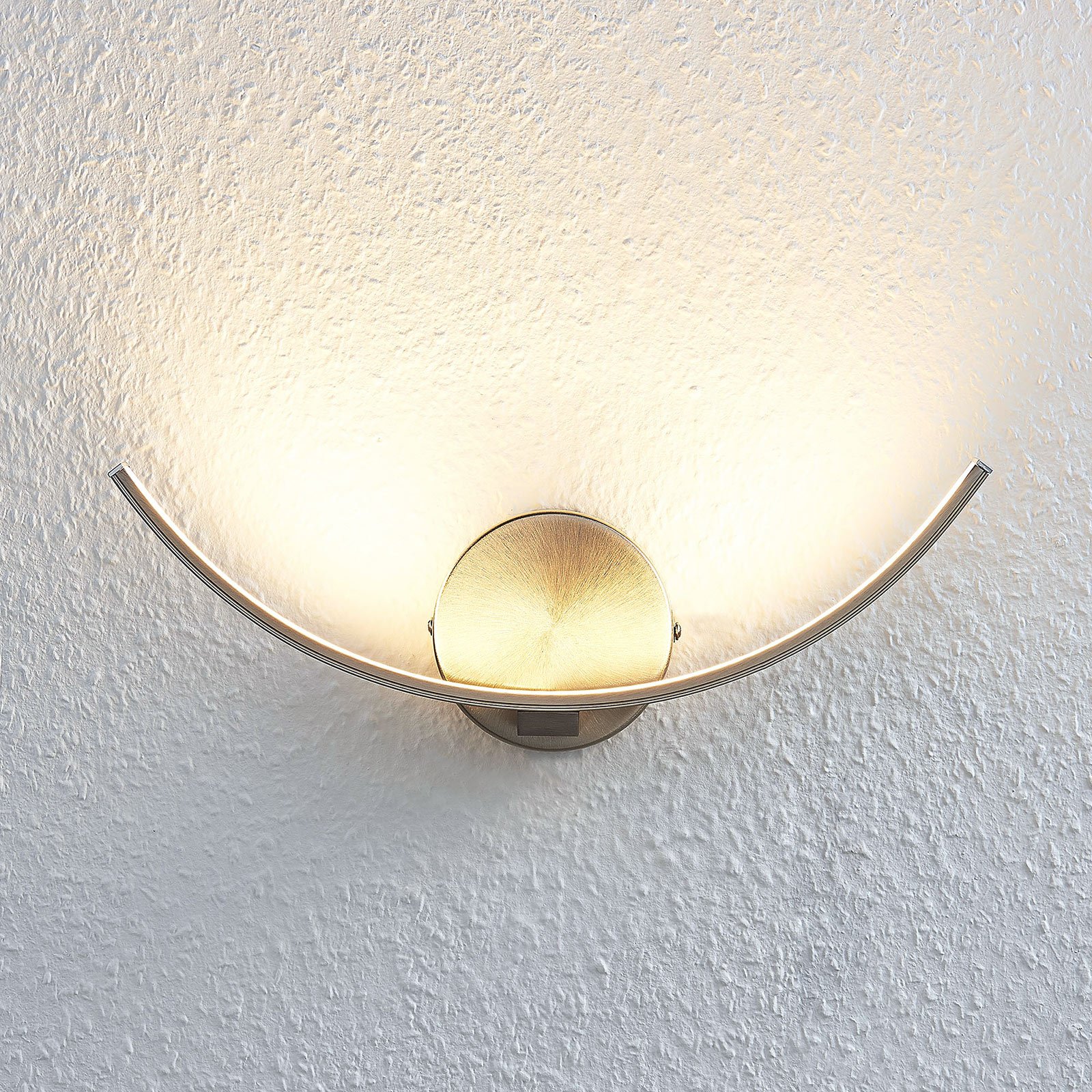 Iven Wall Lamp Nickel/White - Lindby
