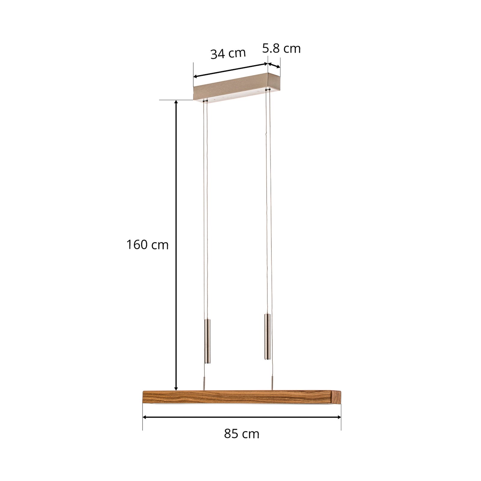 HerzBlut Leonora závěsné světlo Up&Down 85cm olej