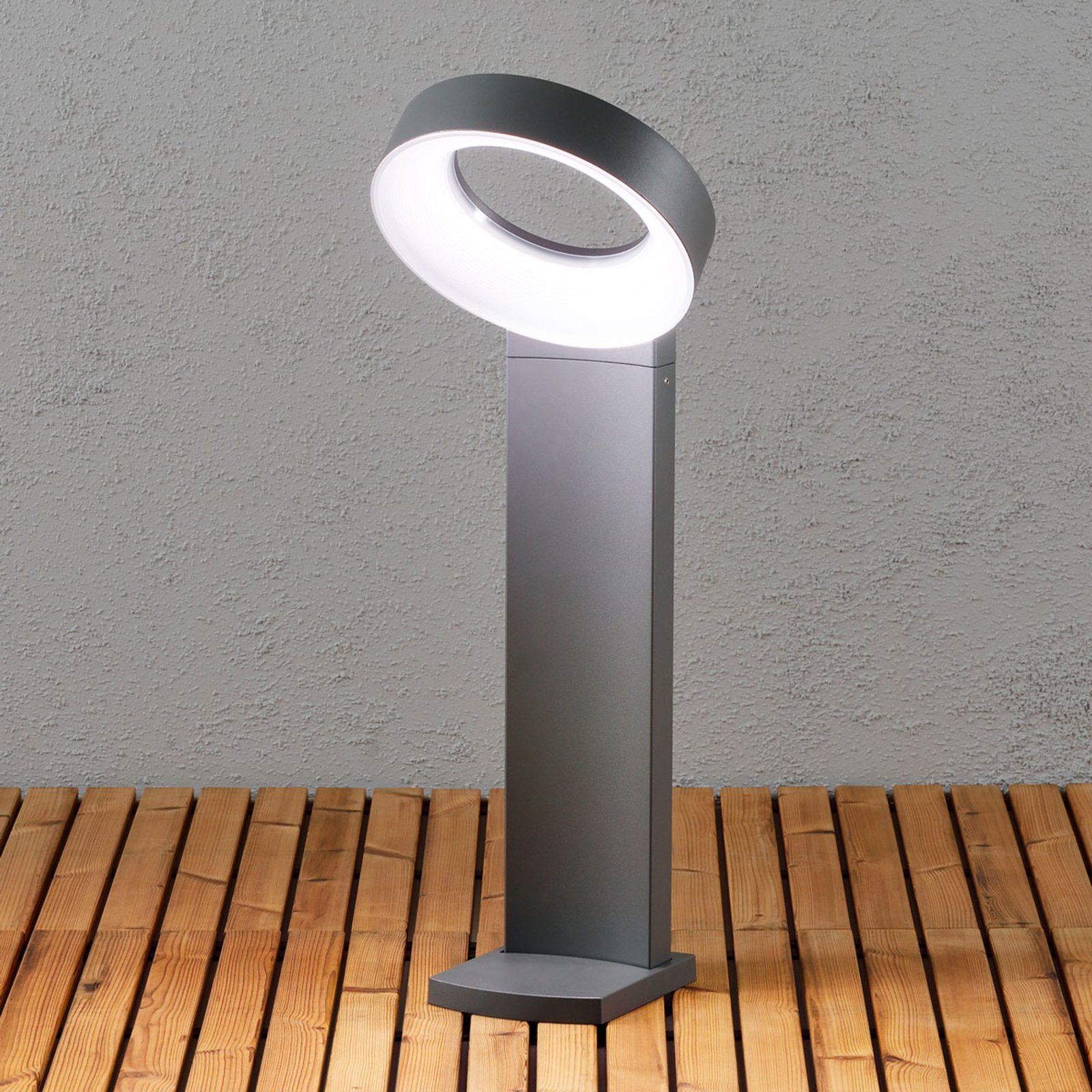 Konstmide Asti LED path light, aluminium, acrylic, 0.6 W, energy efficiency: A, W: 26 cm, H: 73 cm