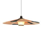 Forestier Parrot L pendant light, rattan and abacá