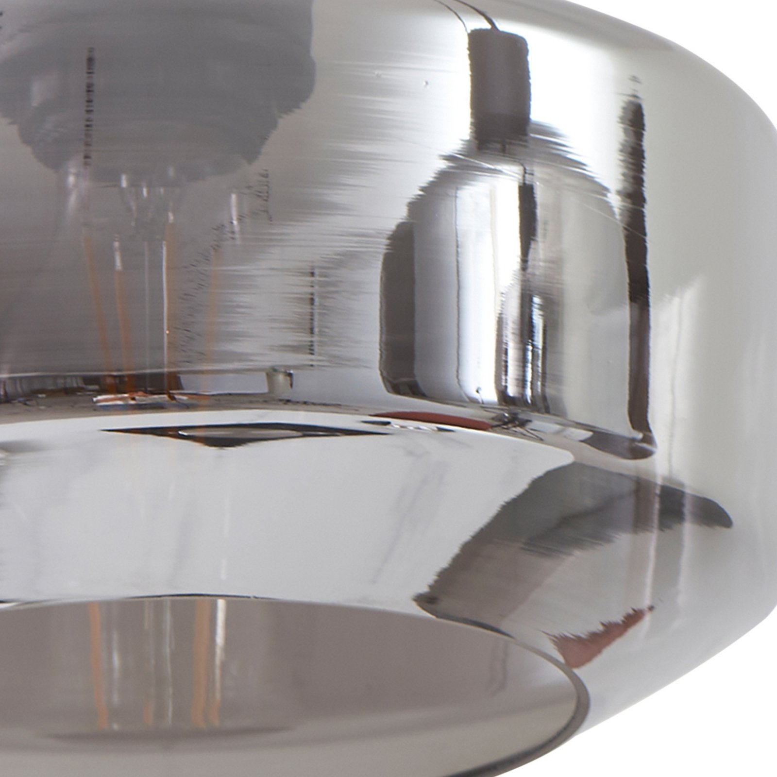 Hildur 4 Lampada a Sospensione 115cm Fumé Grigio/Nero - Lindby