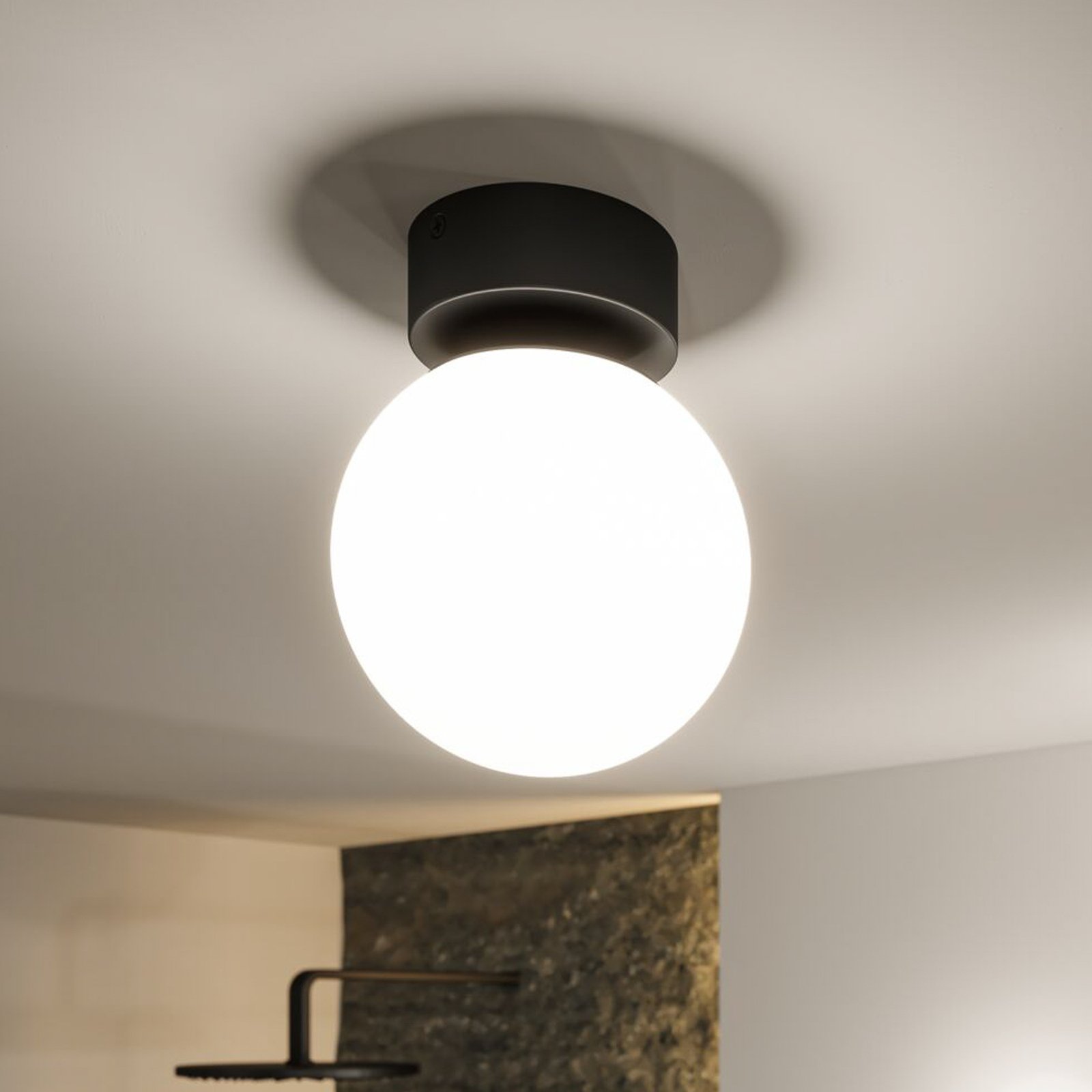 Gove LED-Deckenlampe, IP44, schwarz - Paulmann