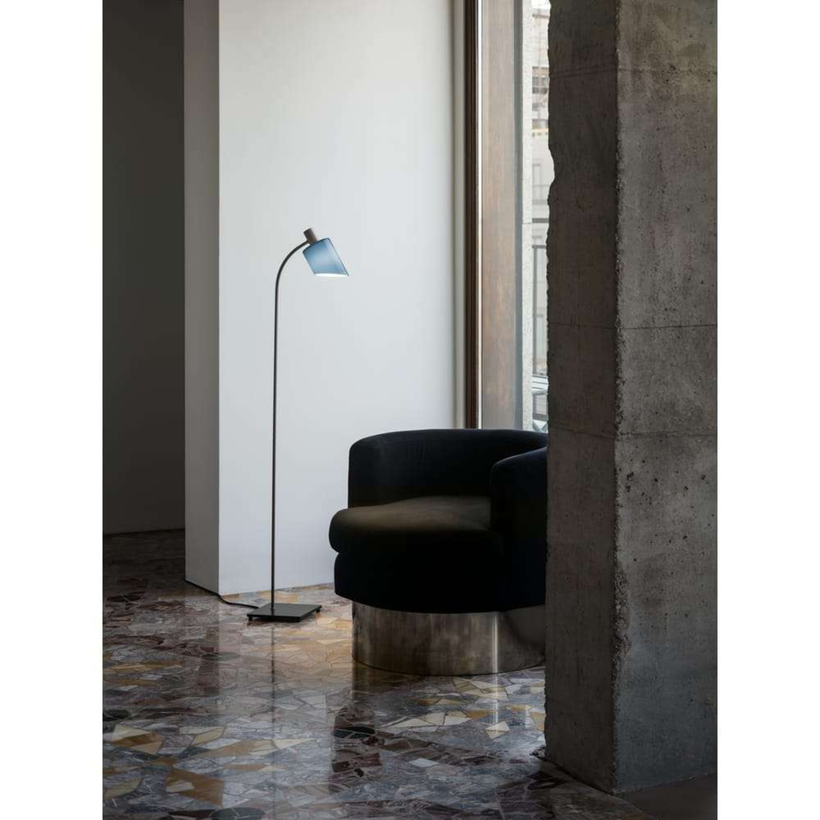 Lampe de Bureau Reading Lampadar Blue Grey - Nemo Lighting