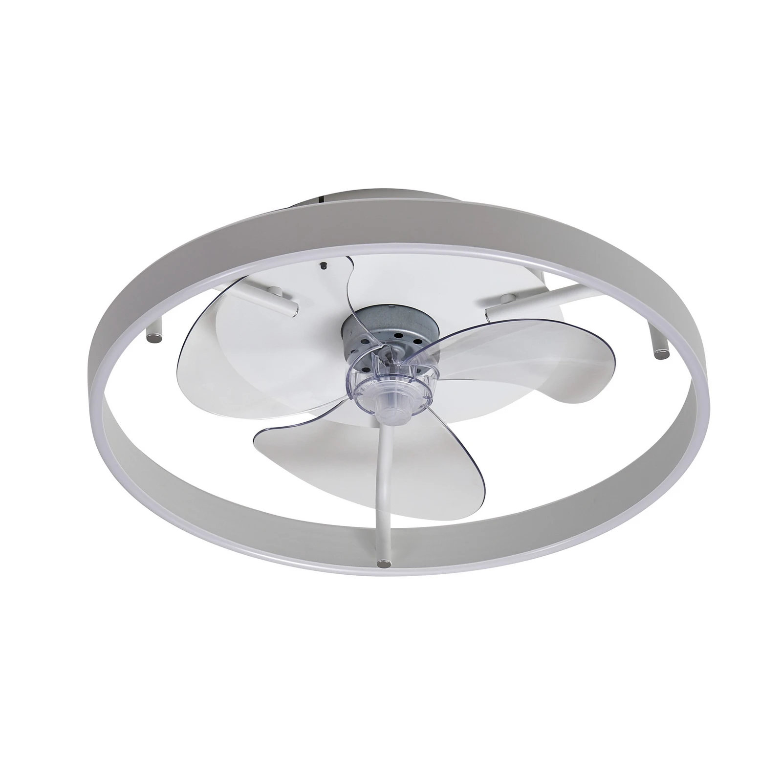 Lindby Momitu LED mennyezeti ventilátor, fehér, alumínium, Ø 50 cm