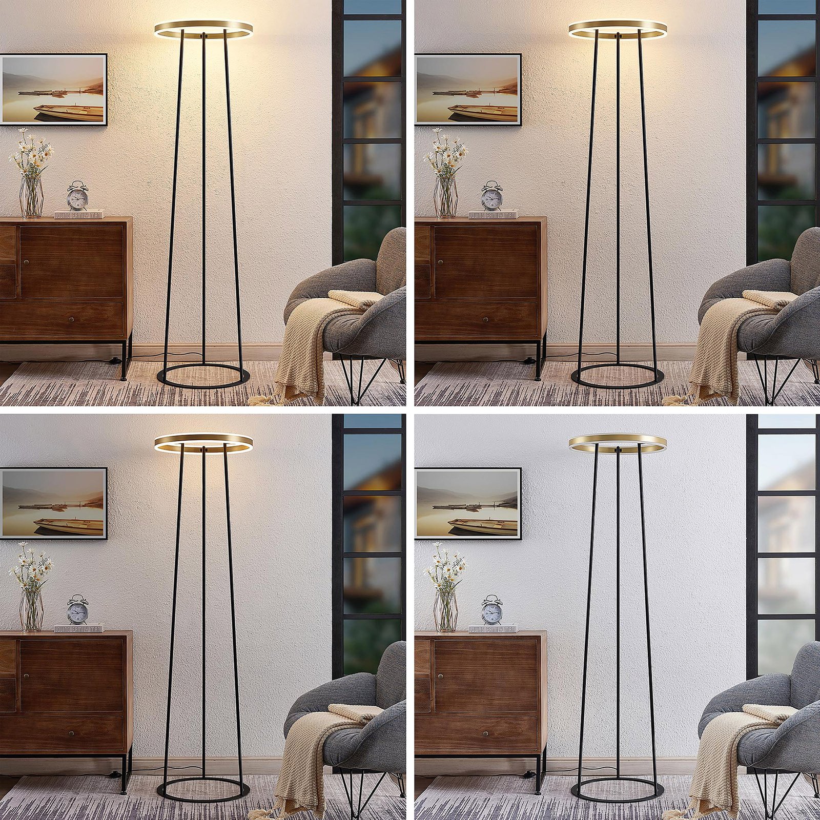Seppe LED Floor Lamp Brass - Lucande