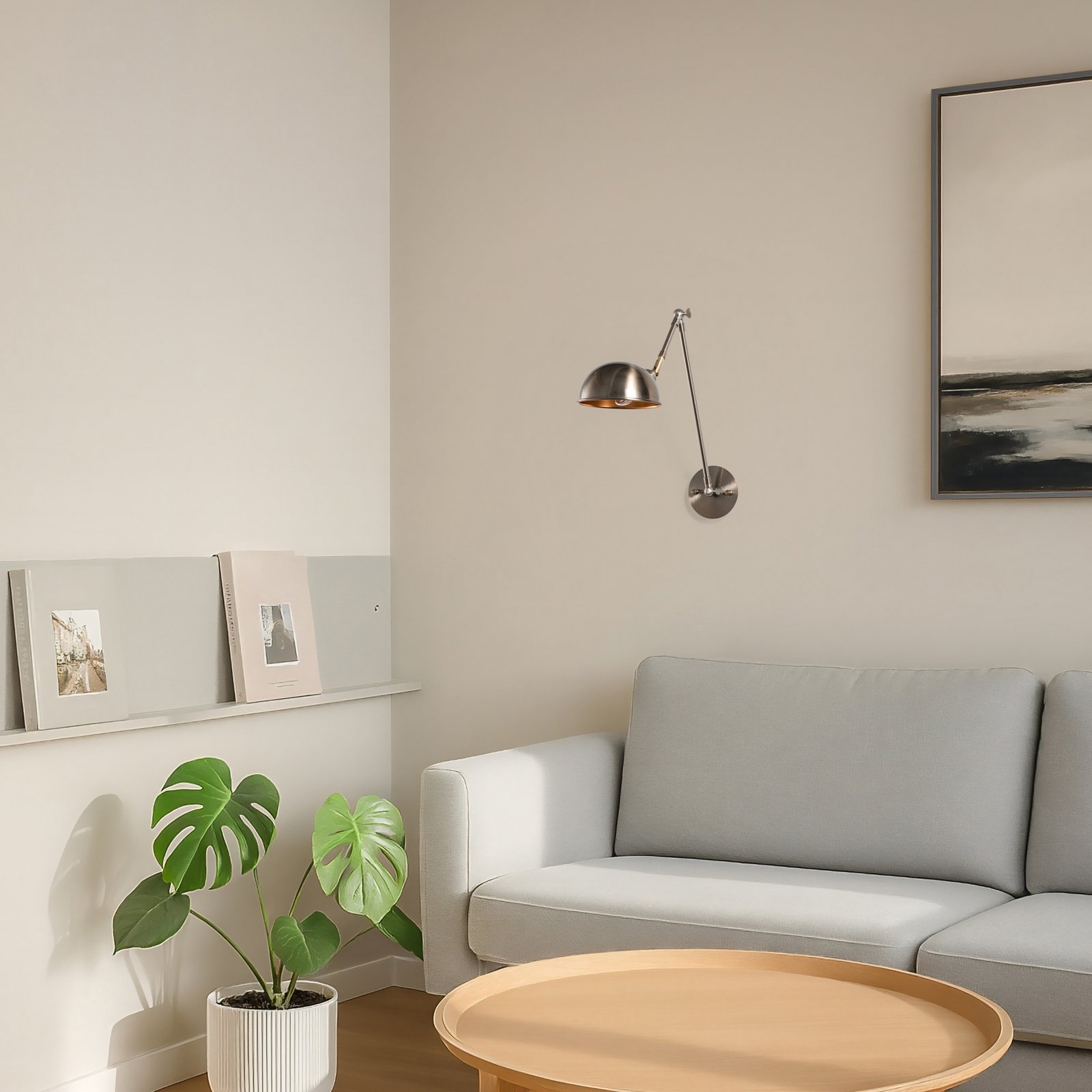 Wandleuchte Sivani 6239, altmessing, verstellbar, E27