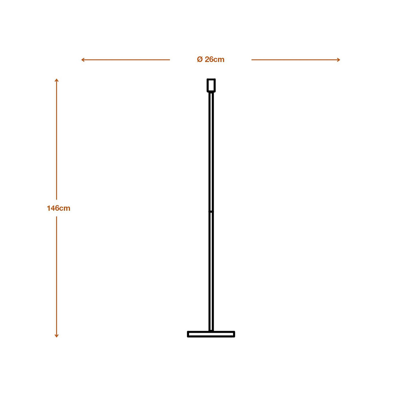 OSRAM vloerlamp DECOR STICK, donkergrijs, hoogte 146 cm 1 x E27