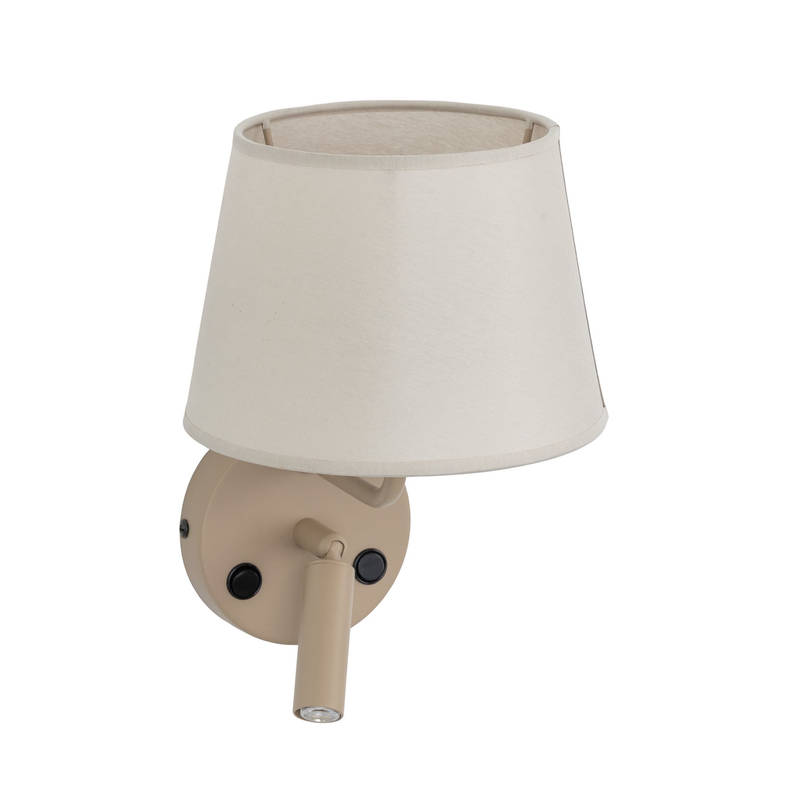 Maja fali világítás, homokszínű, textil, olvasólámpa, magasság 25 cm
