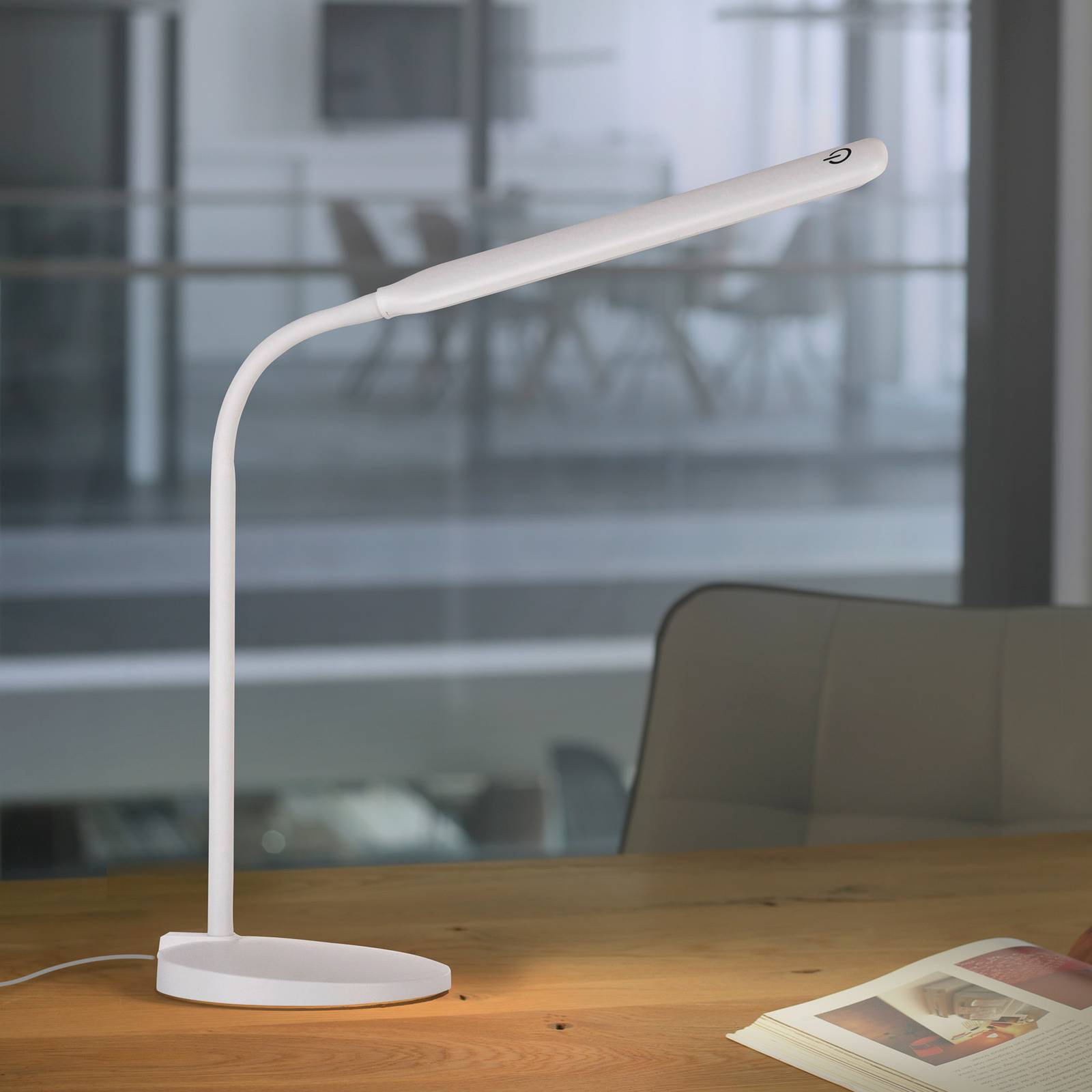 JUST LIGHT. Lampe de table LED Elly ABS CCT intensité variable blanc