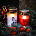 STERNTALER LED grave light, red, height 12 cm, IP44, battery
