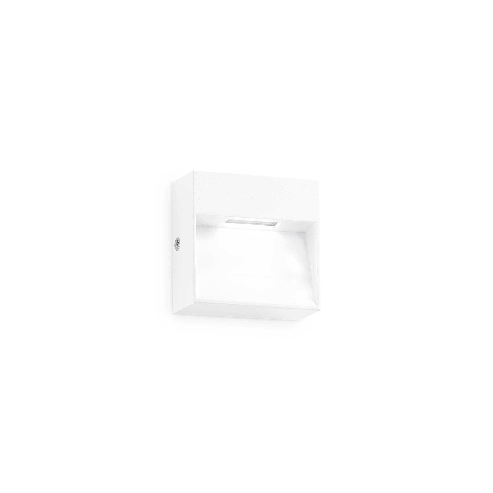 Ideal Lux LED-Außenwandleuchte Dedra, weiß, 10 x 10 cm günstig online kaufen