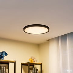 Lindby LED laevalgusti Pravin, Ø 50 cm, CCT, must