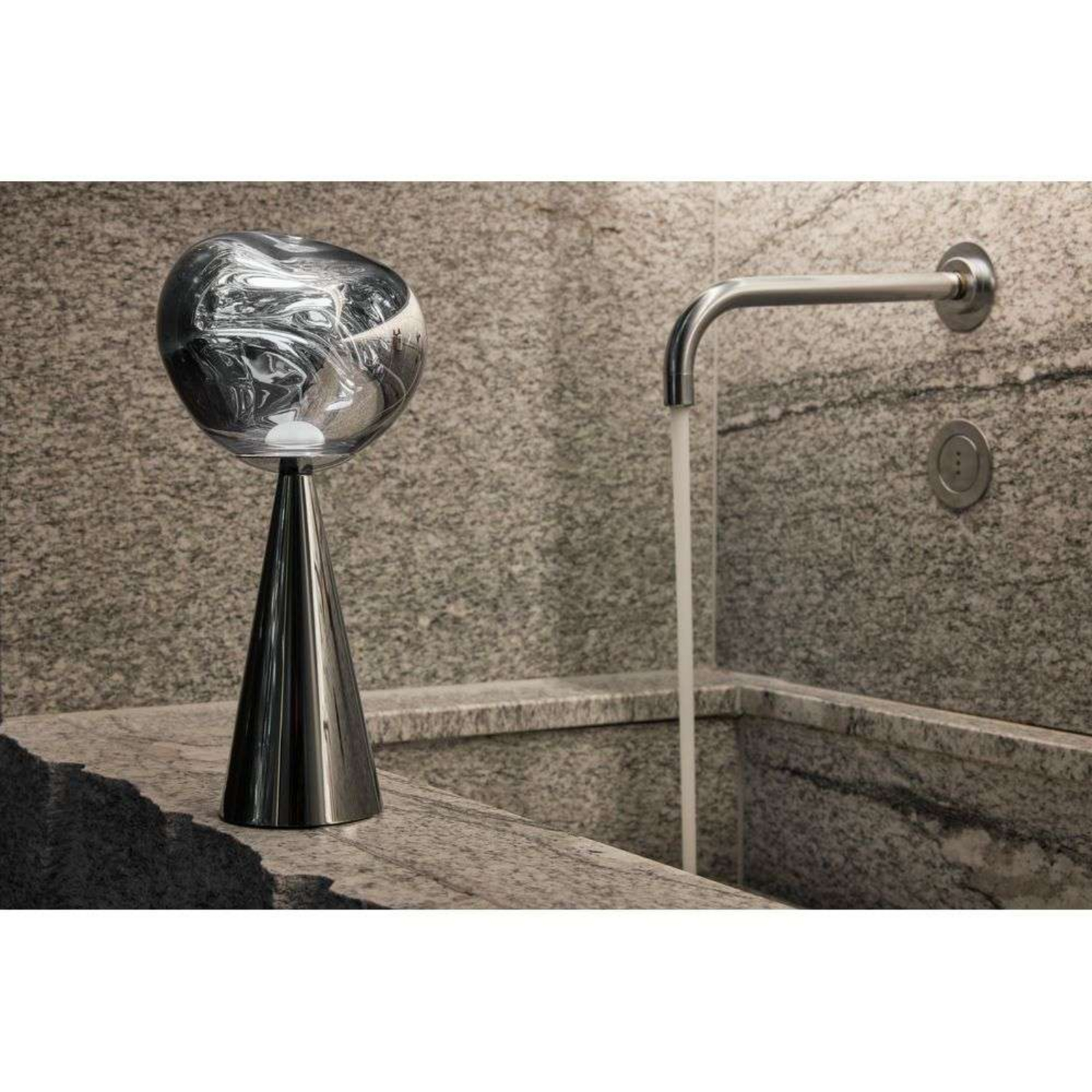 Melt Portable Lampă de Masă Silver - Tom Dixon