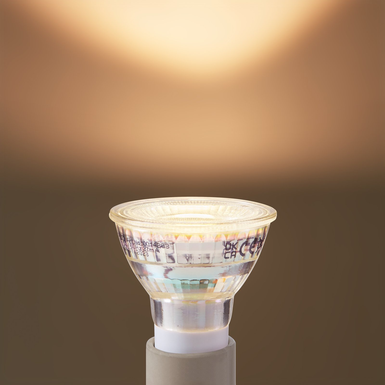 Arcchio LED spuldze GU10 4,7W 2700K 850lm, 2 gab., stikls