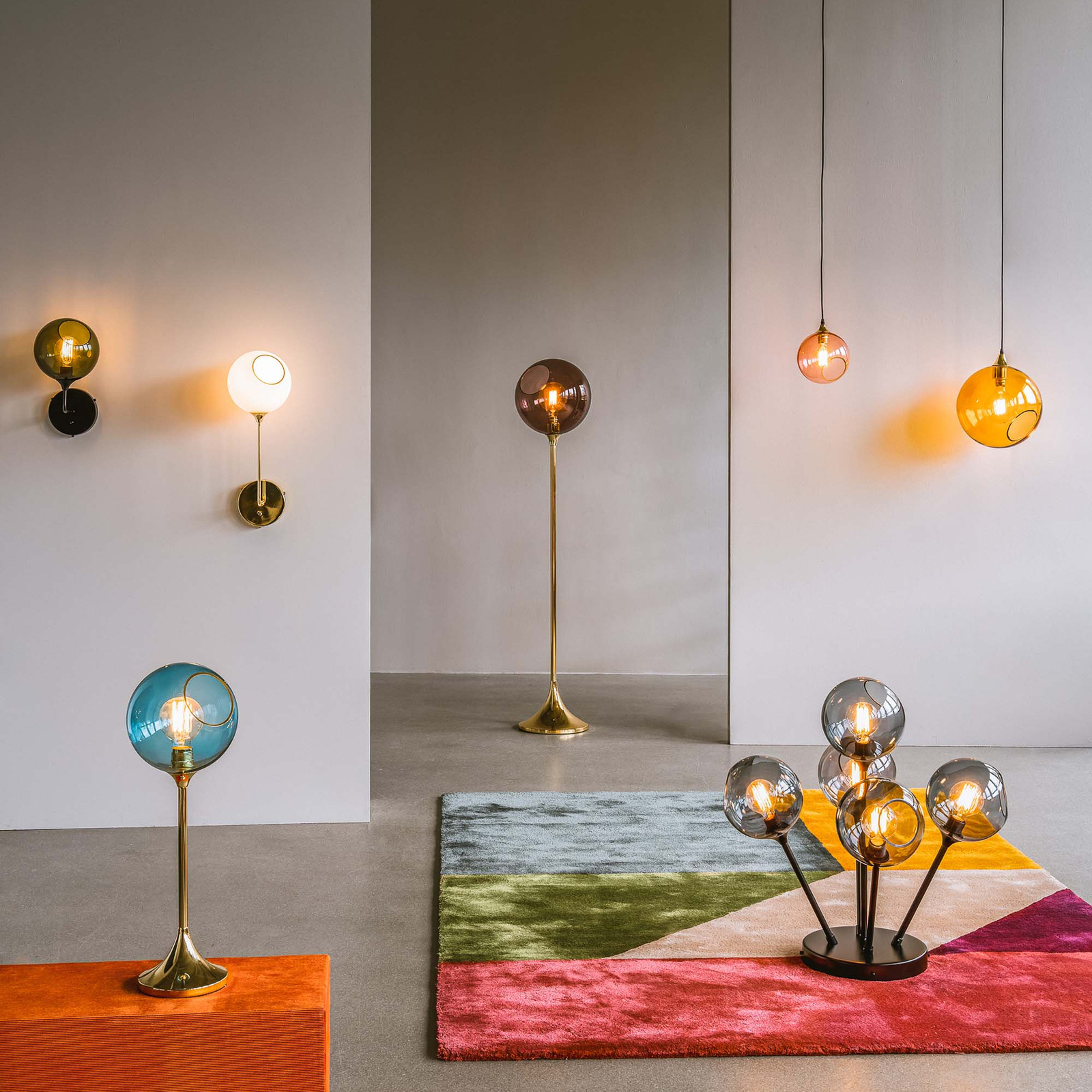 Ballroom Lampe de Table Blue Sky/Or - Design by Us