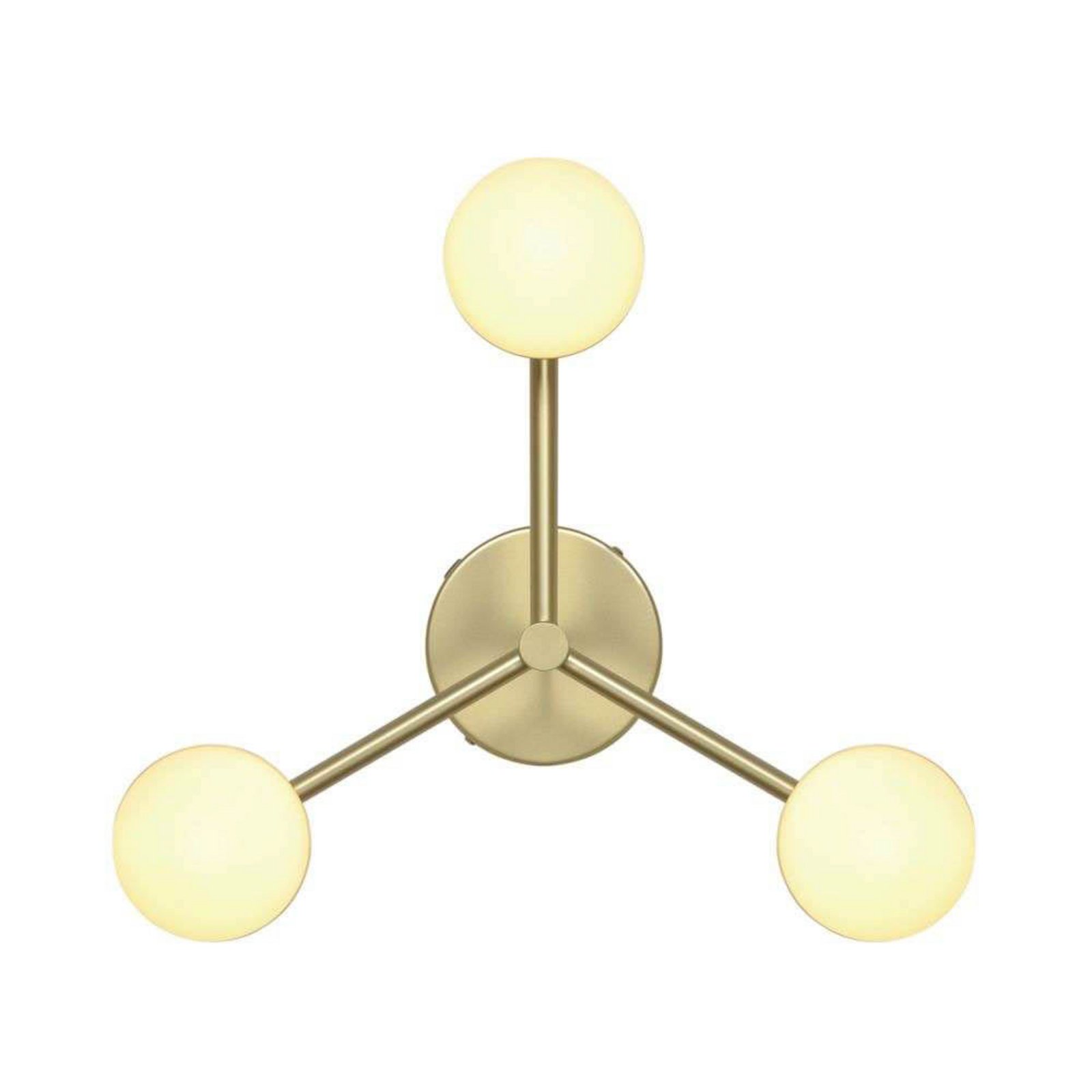 Griestu lampa Contina, misiņa krāsā, Ø 48 cm, metāls/stikls