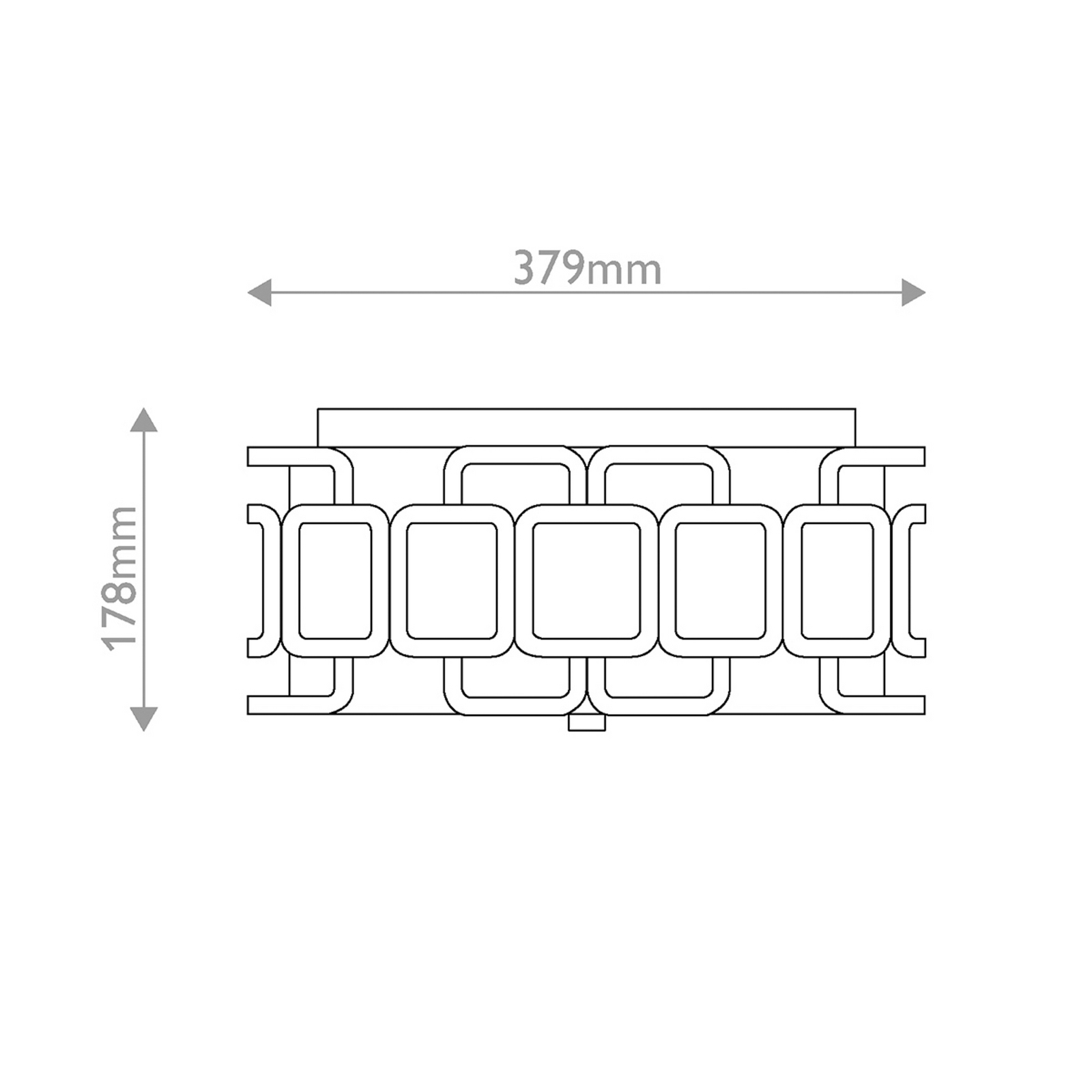 Sabina mennyezeti lámpa, fekete, Ø 38 cm, fém/textil – HINKLEY