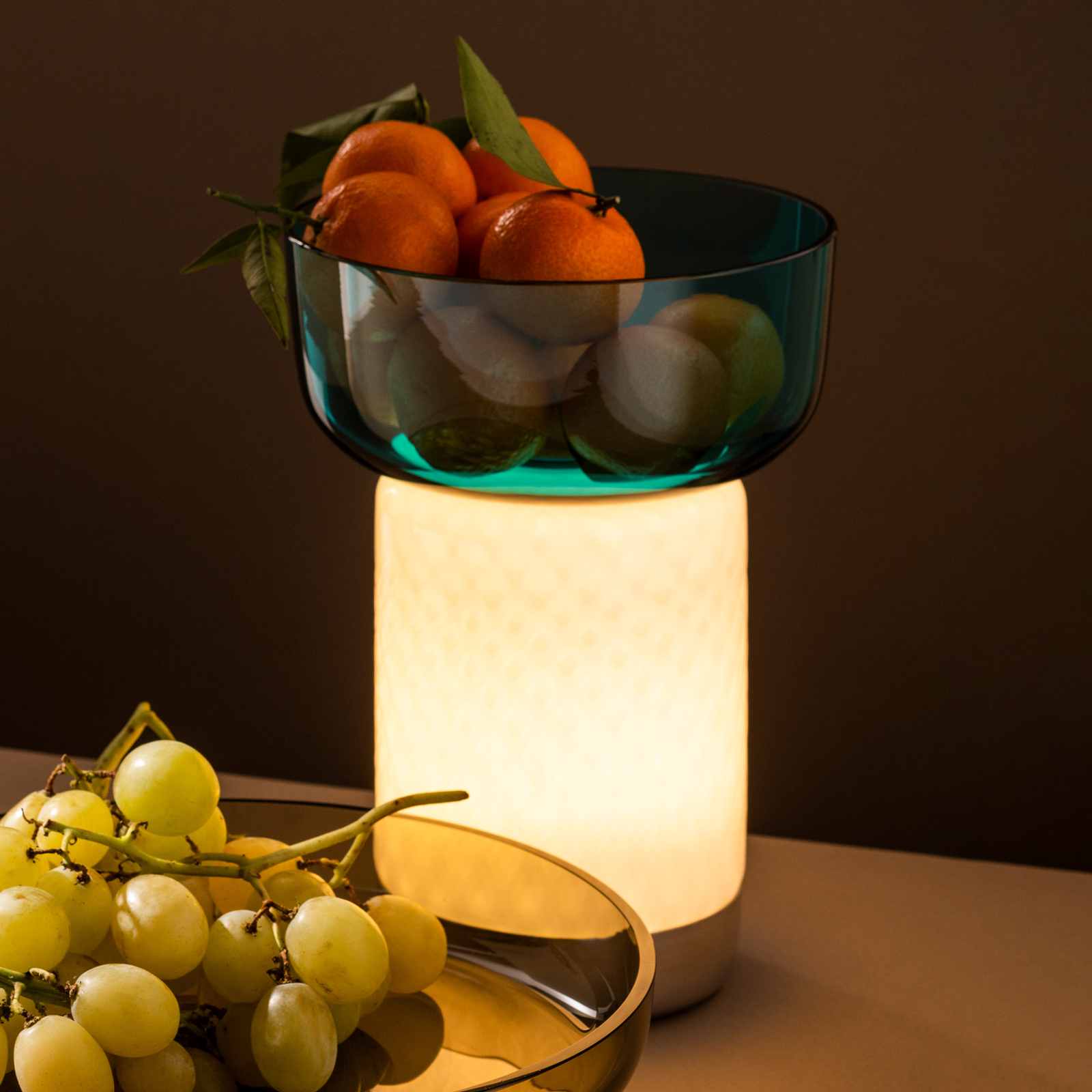 Artemide Bontà LED-Tischlampe mit Glasschüssel
