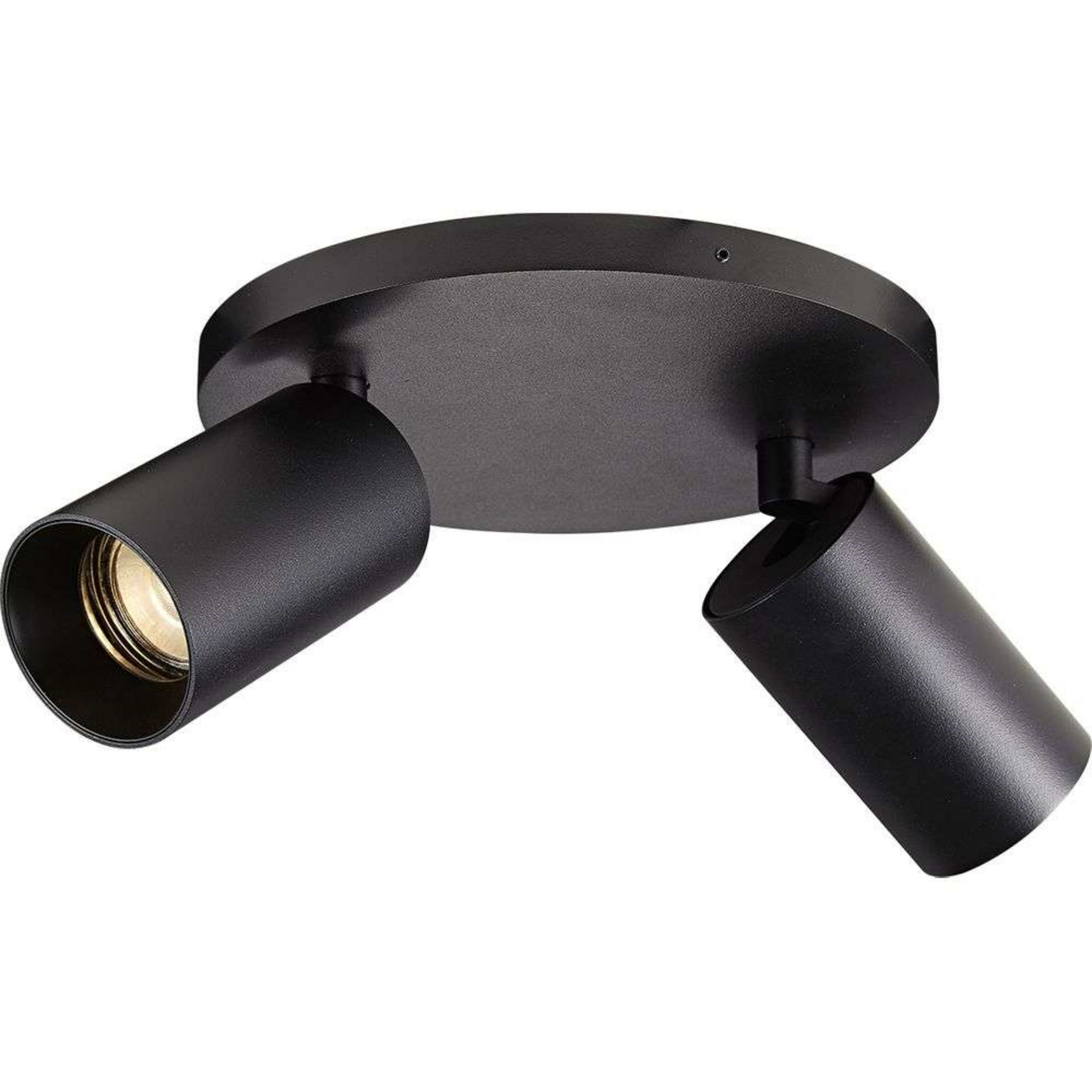 SpotOn Circle2 Plafond/Wandlamp Zwart - Antidark