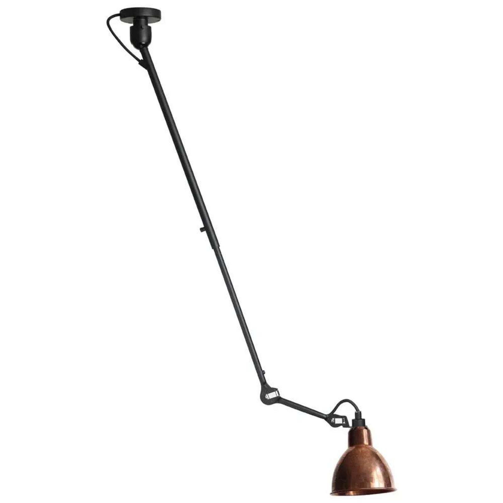 302 Ceiling Lamp Black/Raw Copper - Lampe Gras