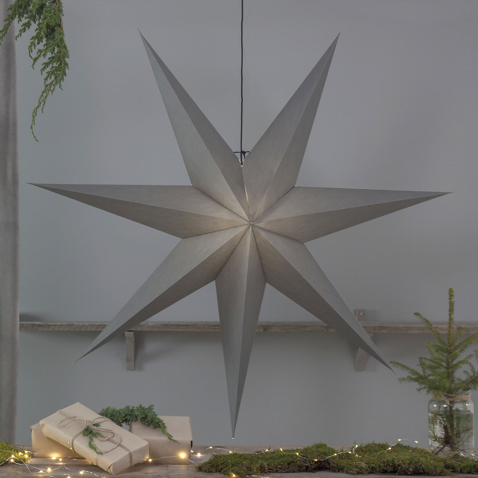 Ozen seven-pointed paper star, 140 cm diameter