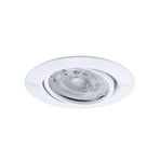 Paulmann indbygningslampe BASE, hvid, Ø 9 cm, 4 W, 2.700 K, drejelig