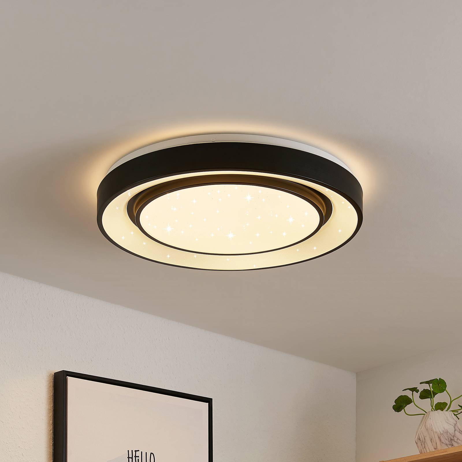 Lindby Gamino LED ceiling light, RGBW, CCT, 48 cm