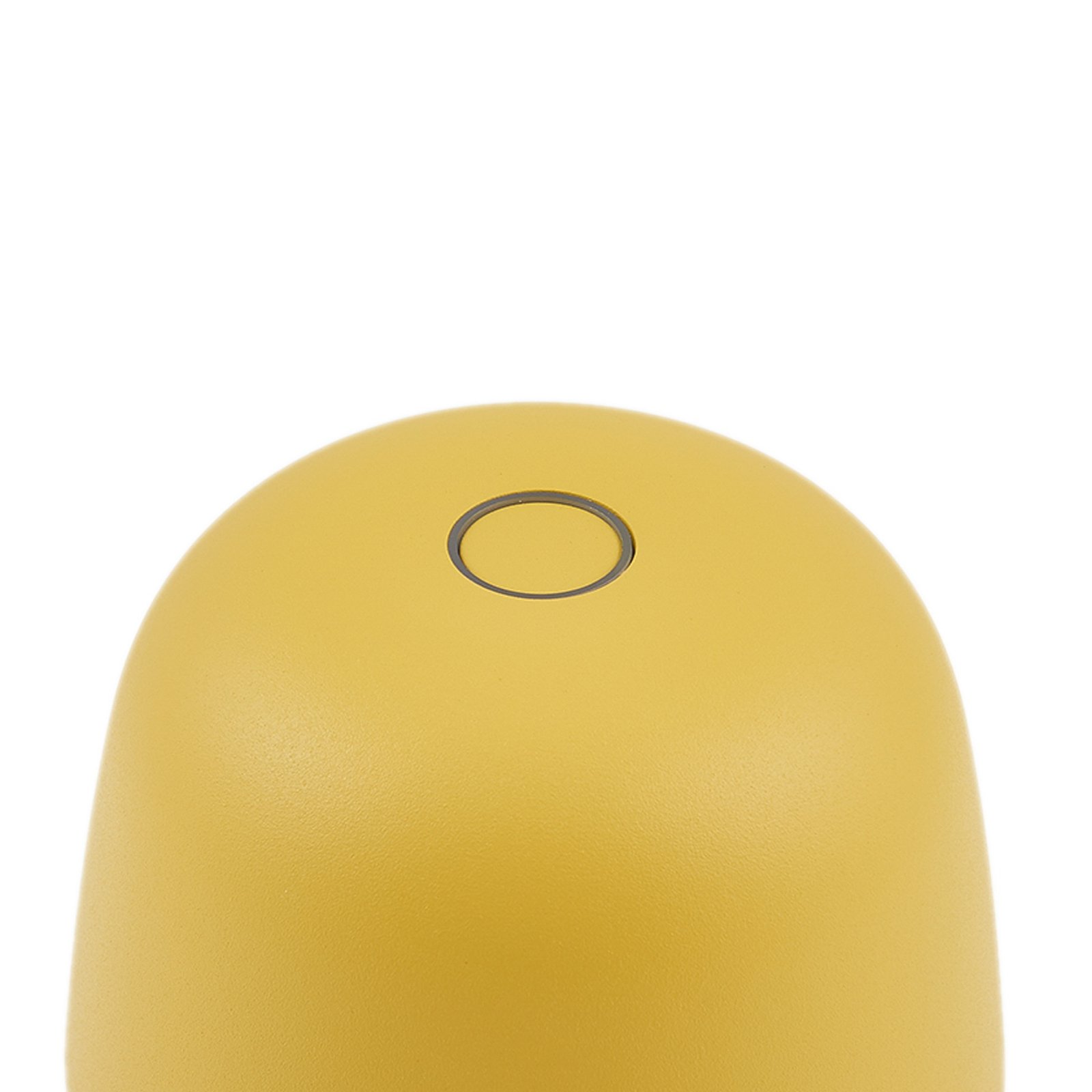 Lindby Candeeiro de mesa LED recarregável Arietty, amarelo, regulável, IP54