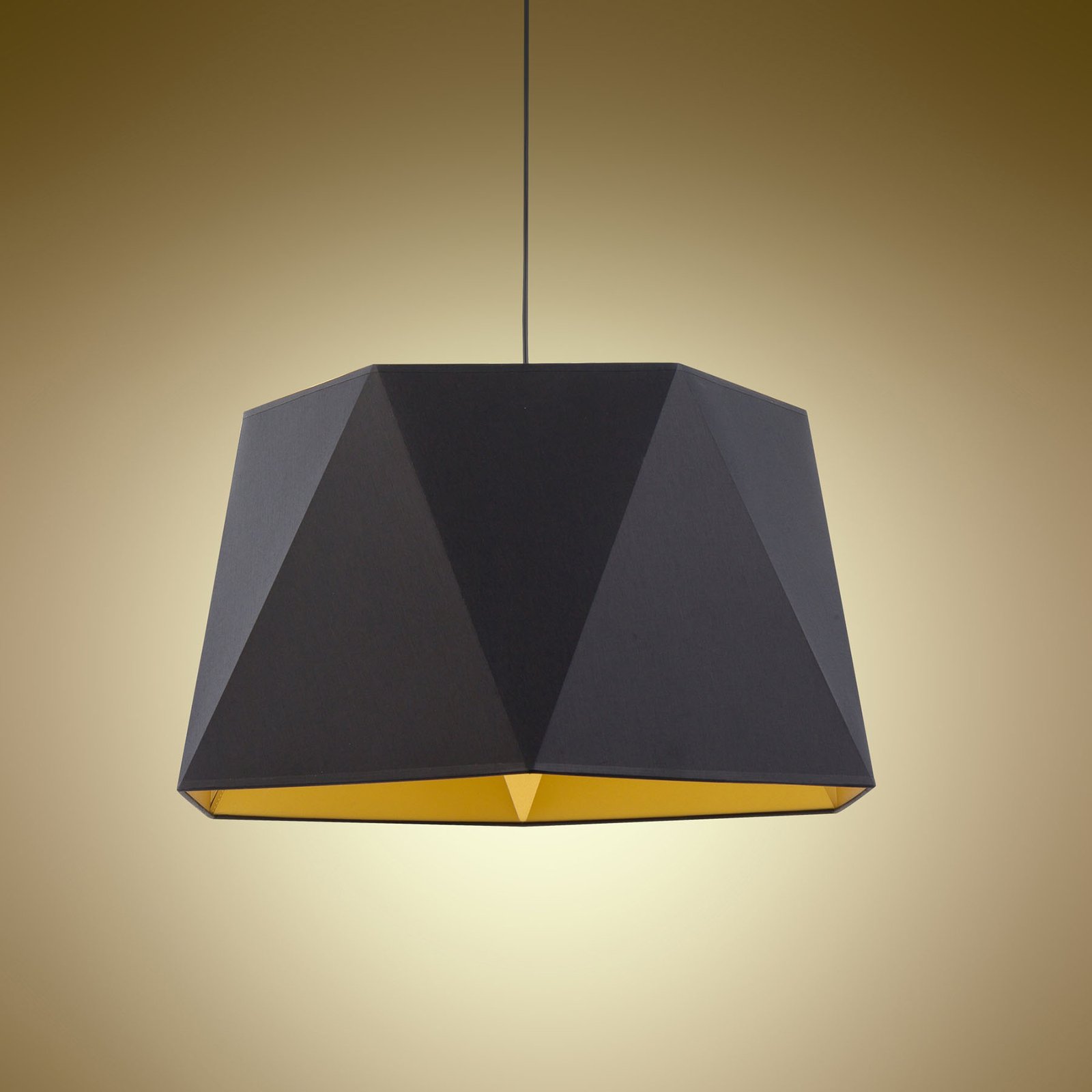 Hanglamp Ivo, zwart/goud