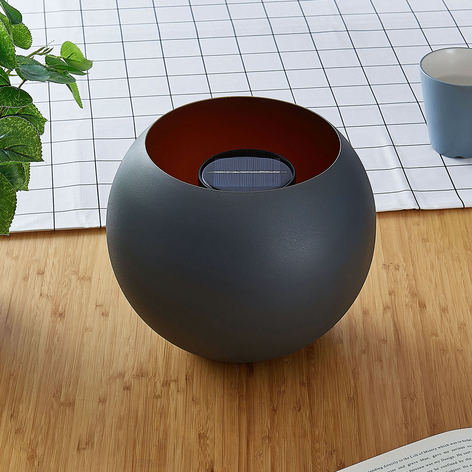 Lindby lampe déco solaire LED Jill, sphère, dorée